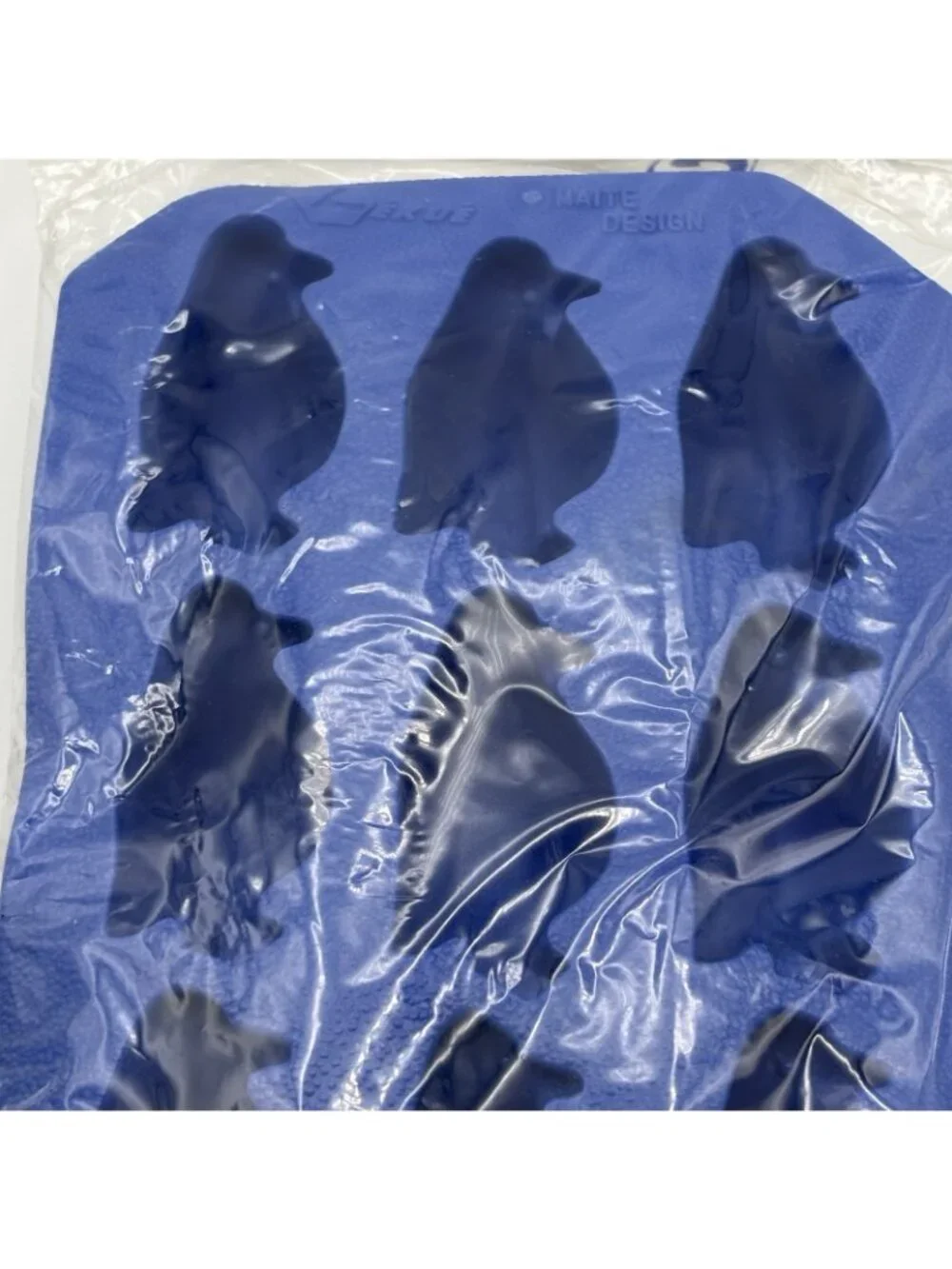 Lekué Penguin Shape Blue Silicone Ice Cube Tray Mold Flexible Made in Spain